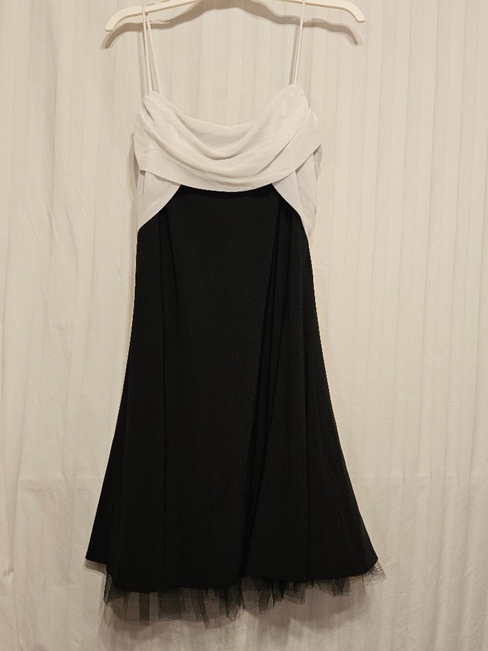 DressBarn Collection vintage black and white midi cocktail dress
